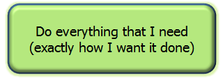 Do everything that I need (exactly how I want it done)